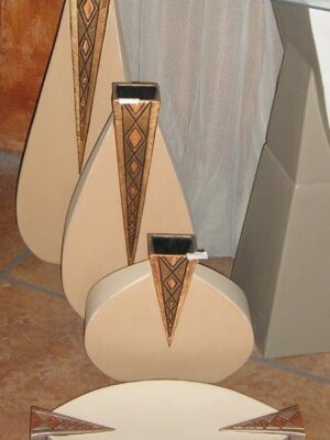 Bushongo Vases and Fruit Bowl